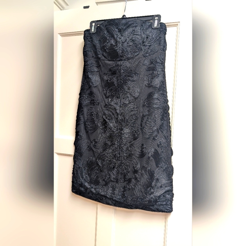 Elegant Black Textured Dress